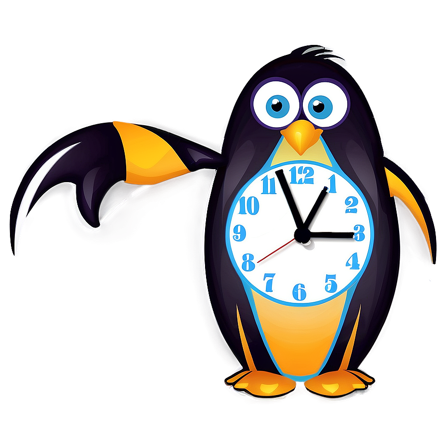 Penguin Shaped Clock Png Gft10 PNG Image