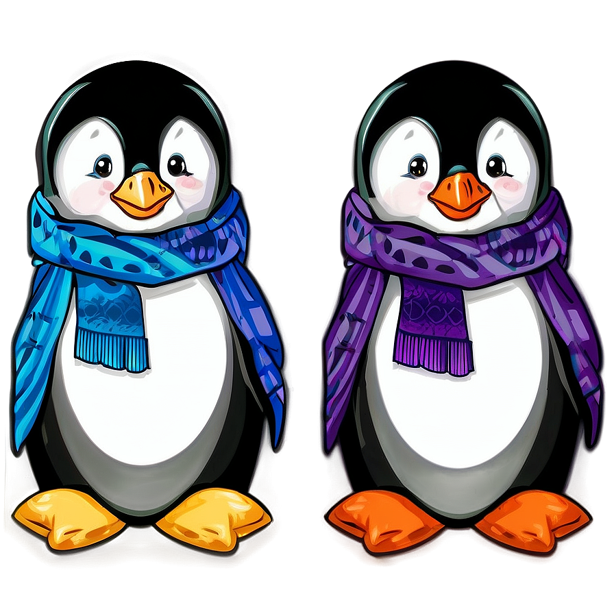 Penguin With Scarf Png Clu PNG Image