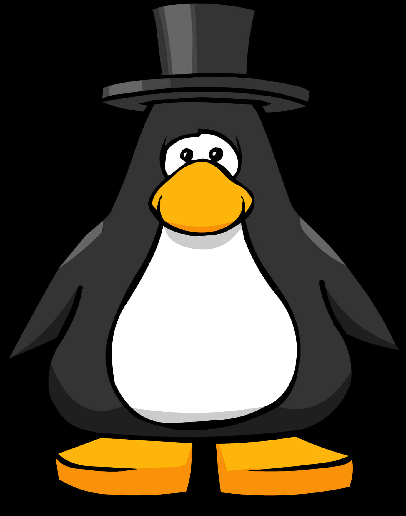 Penguinin Top Hat Cartoon PNG Image