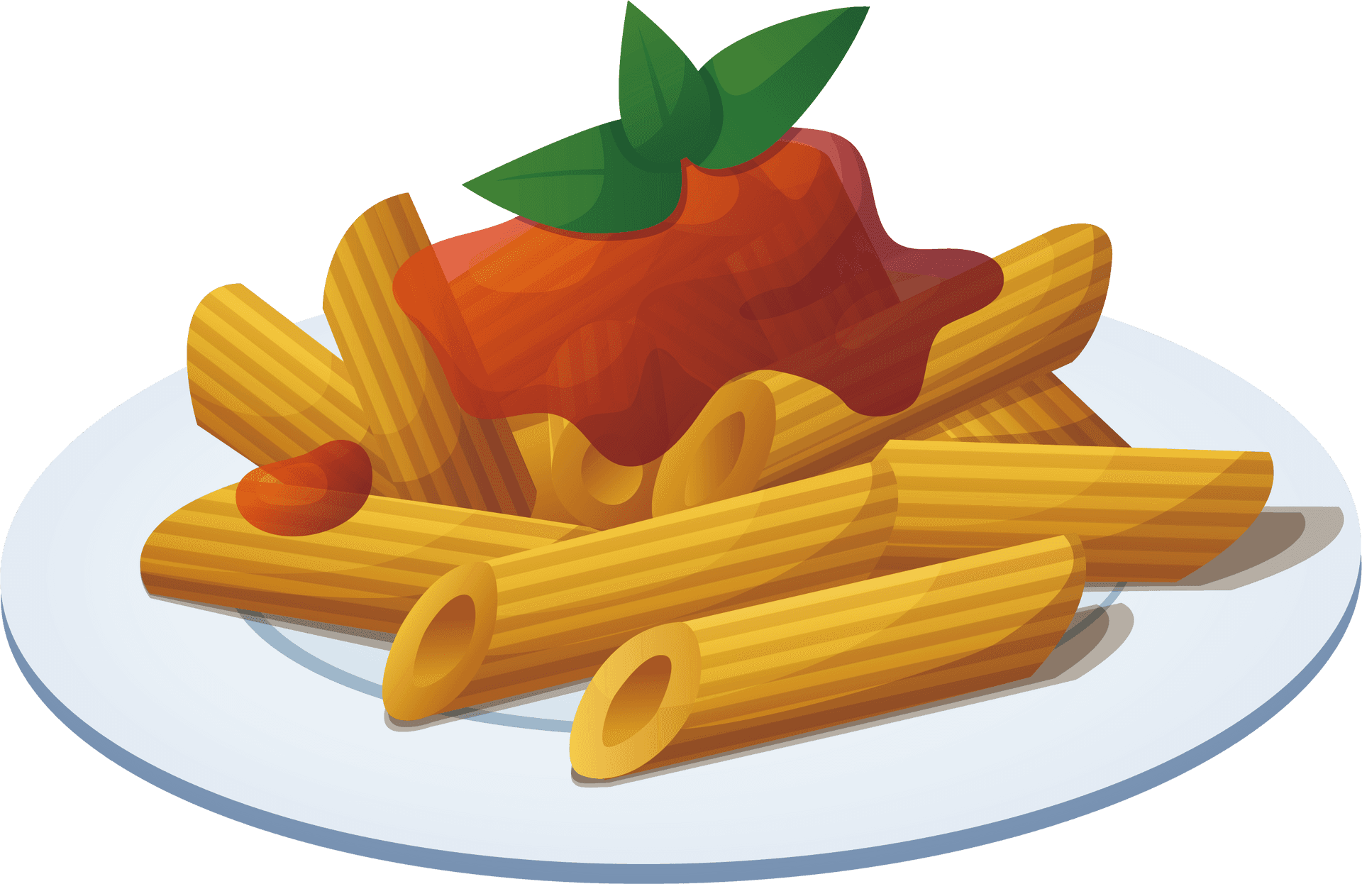 Penne Pastawith Tomato Sauceand Basil.png PNG Image