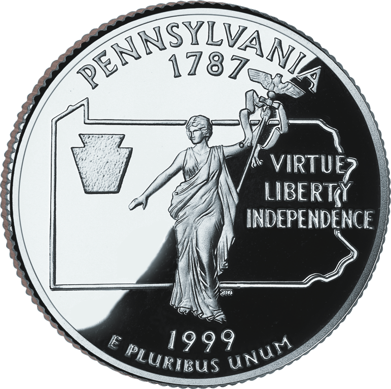 Pennsylvania State Quarter1999 PNG Image