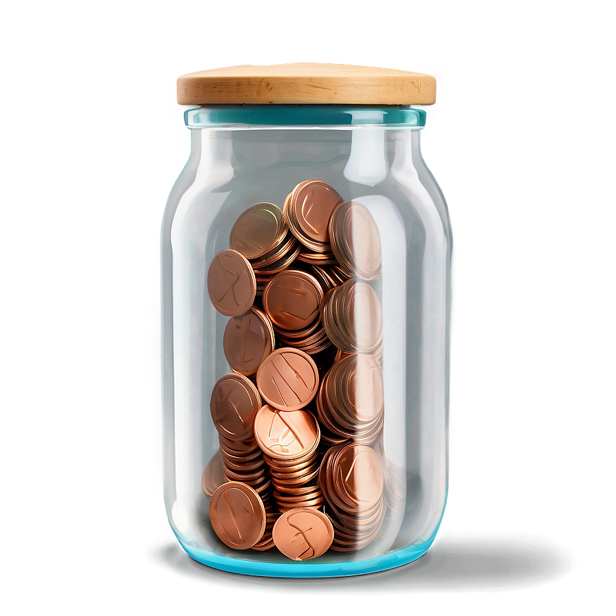 Penny In A Glass Jar Png 05242024 PNG Image