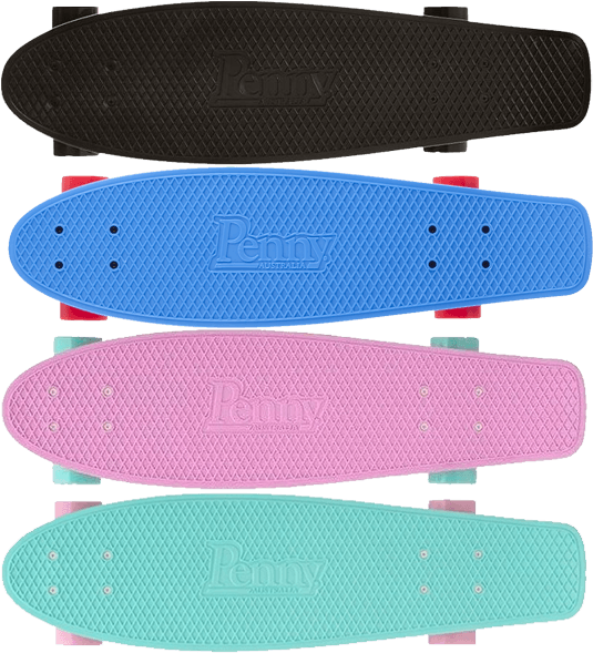 Penny Skateboards Color Variety PNG Image