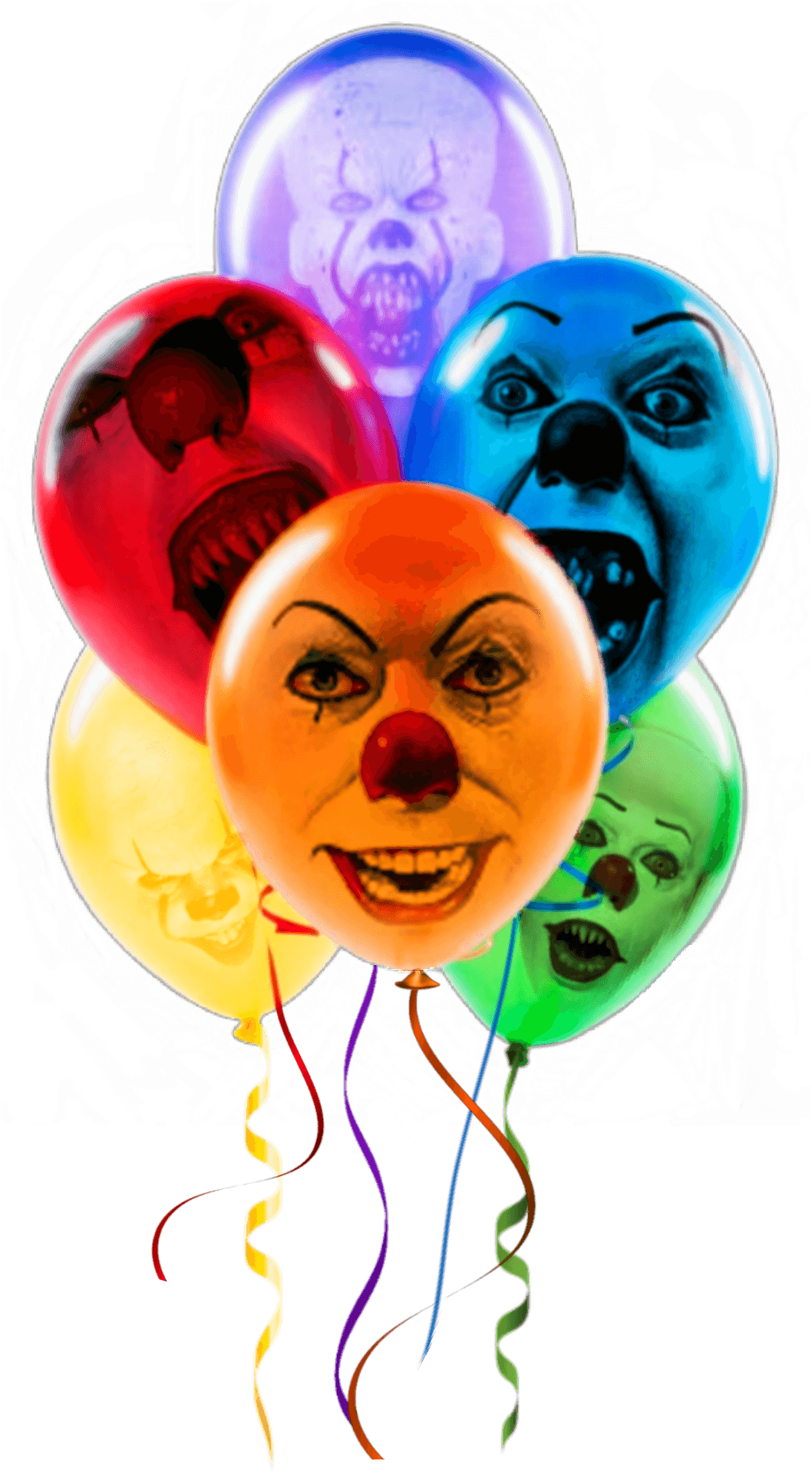 Pennywise Balloons Horror Concept PNG Image