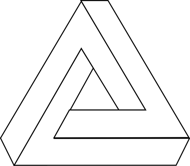 Penrose Triangle Illusion PNG Image