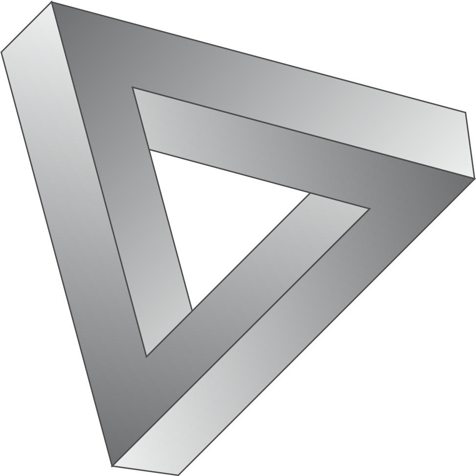 Penrose Triangle Illusion PNG Image