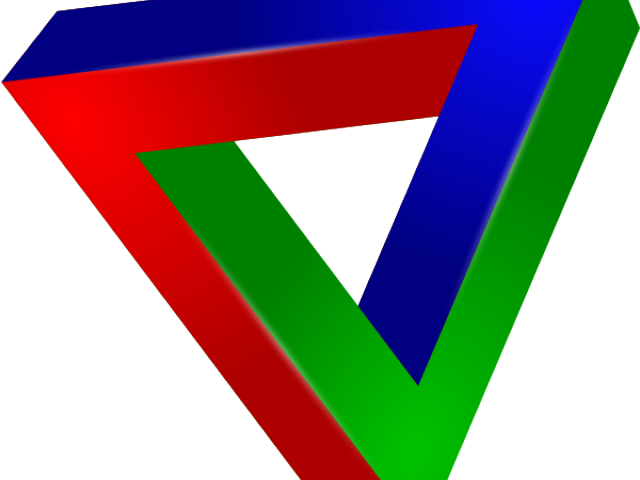 Penrose Triangle Illusion PNG Image