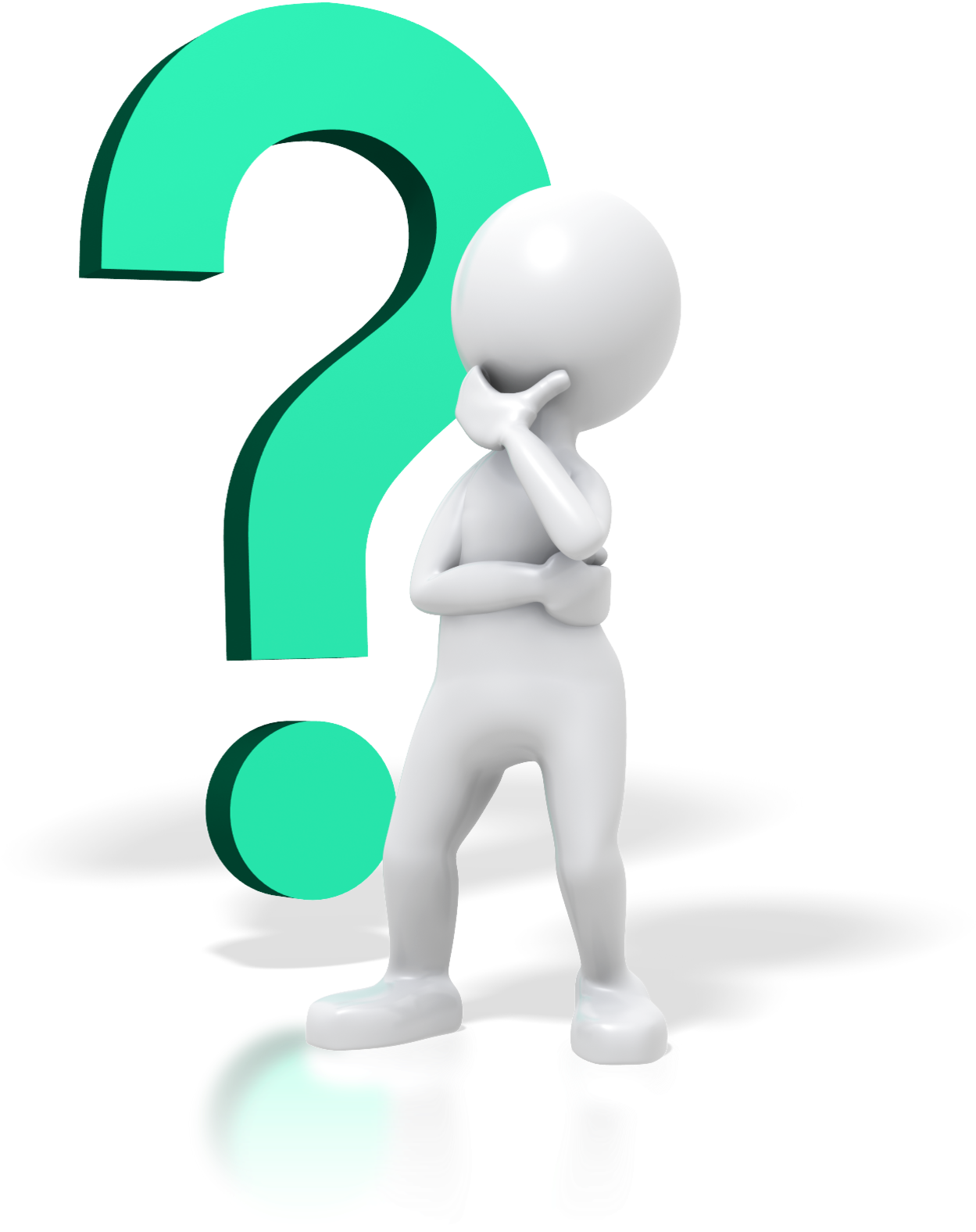 Pensive_ Figure_with_ Question_ Mark PNG Image