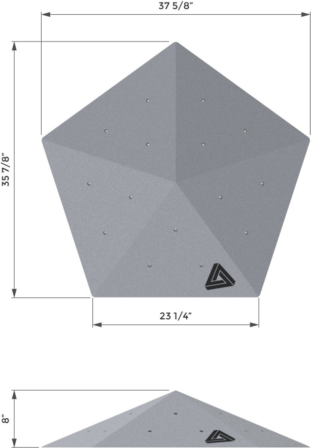 Pentagon Dimensional Drawing PNG Image