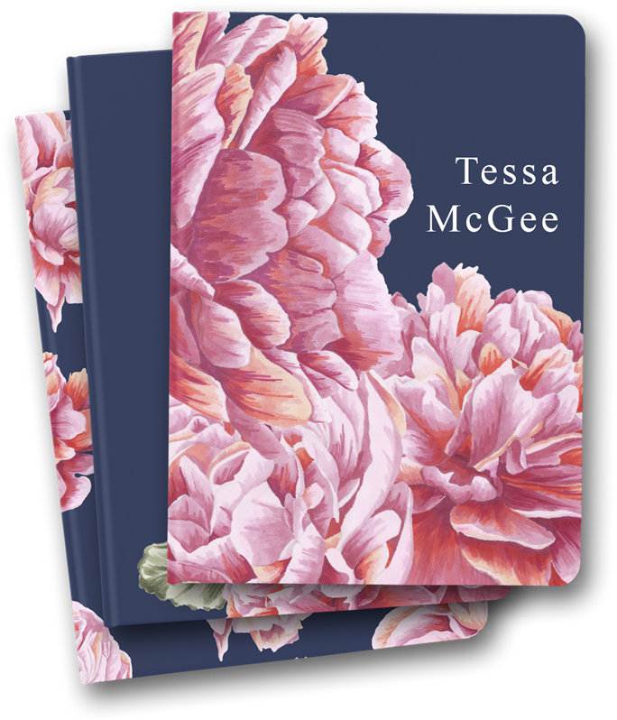 Peony Floral Notebook Cover PNG Image