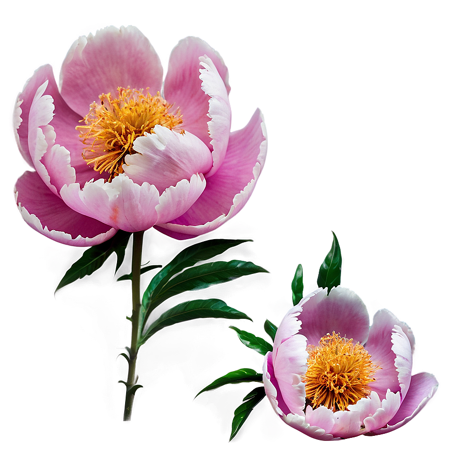 Peony Flower Outline Art Png Mrd PNG Image