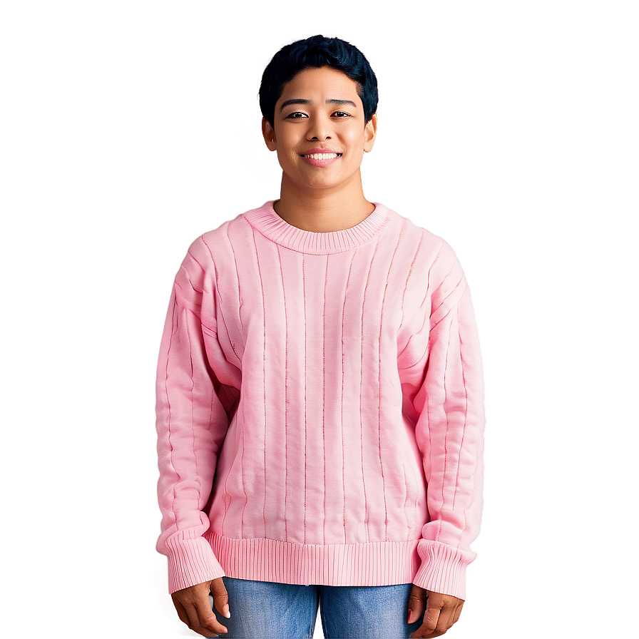 Peony Pink Sweater Png Atj PNG Image