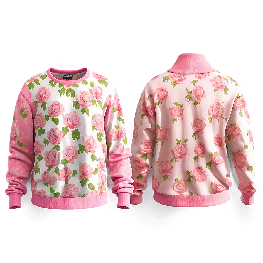 Peony Pink Sweater Png Yqi28 PNG Image