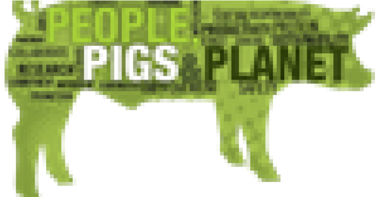 People Pigs Planet Signage PNG Image