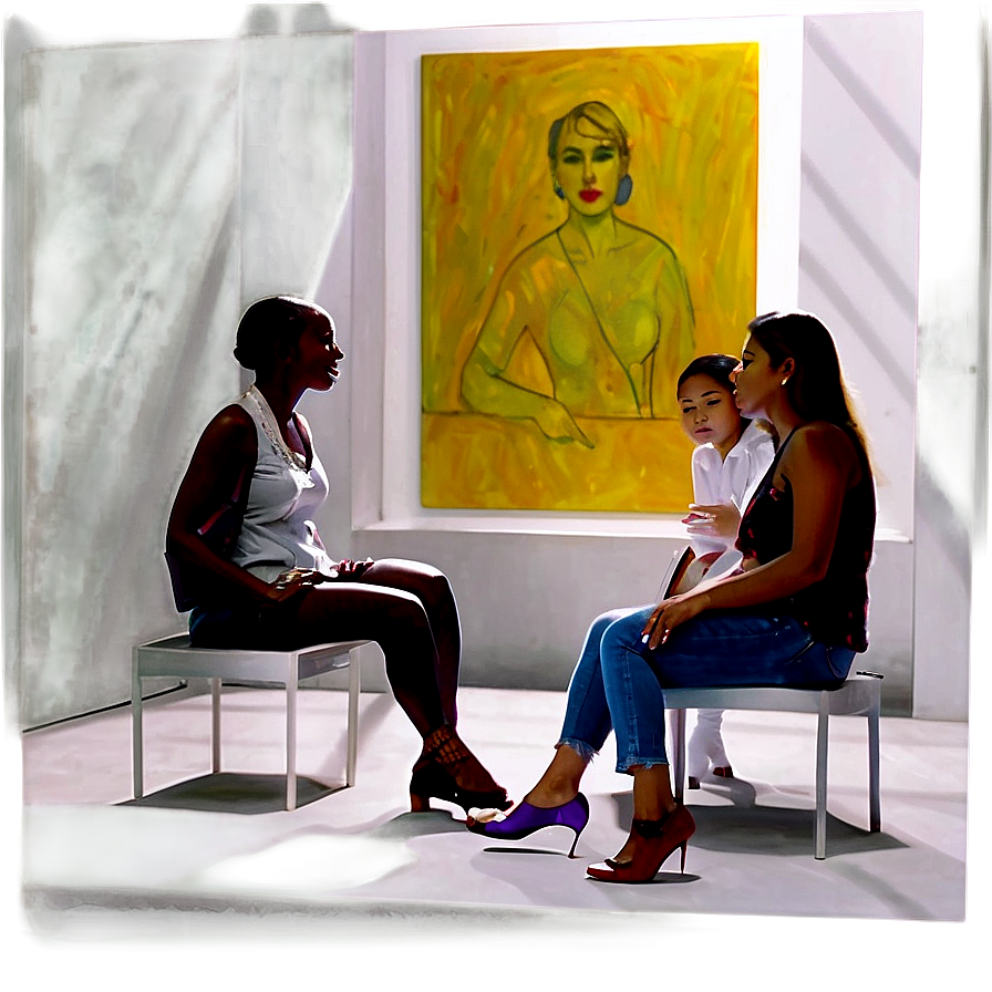 People Sitting In Art Gallery Png 65 PNG Image