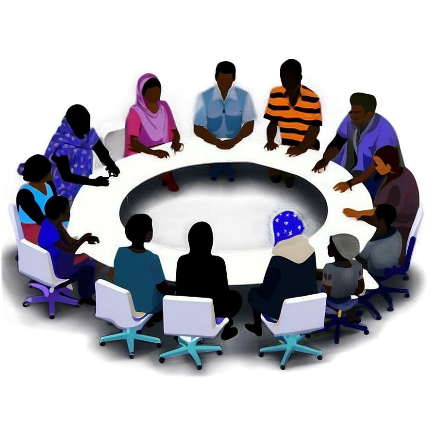 People Sitting In Circle Workshop Png Qsi PNG Image