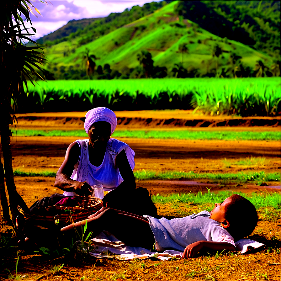 People Sitting In Countryside Png Cmf PNG Image