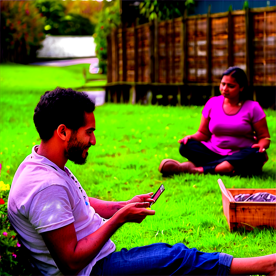 People Sitting In Garden Png 05252024 PNG Image