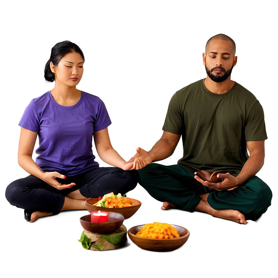 People Sitting In Meditation Pose Png Jre PNG Image