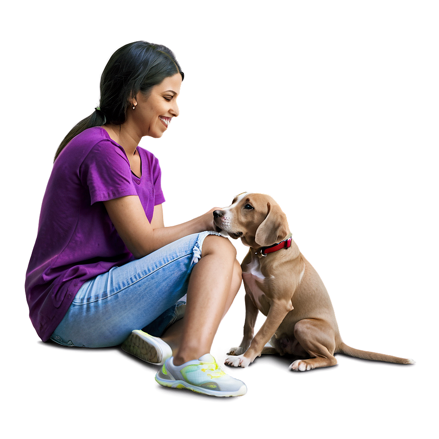 People Sitting With Pets Png 77 PNG Image