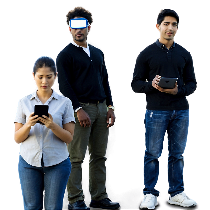 People Standing With Technology Png Bvs59 PNG Image