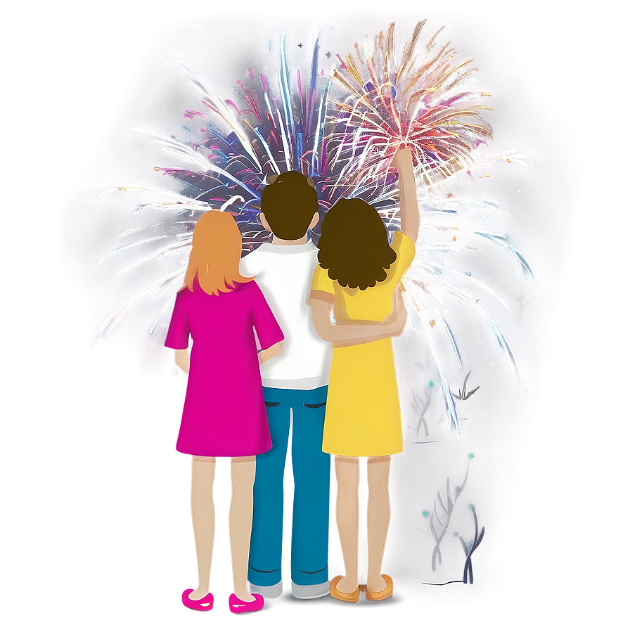 People Watching Fireworks Png Lsi96 PNG Image