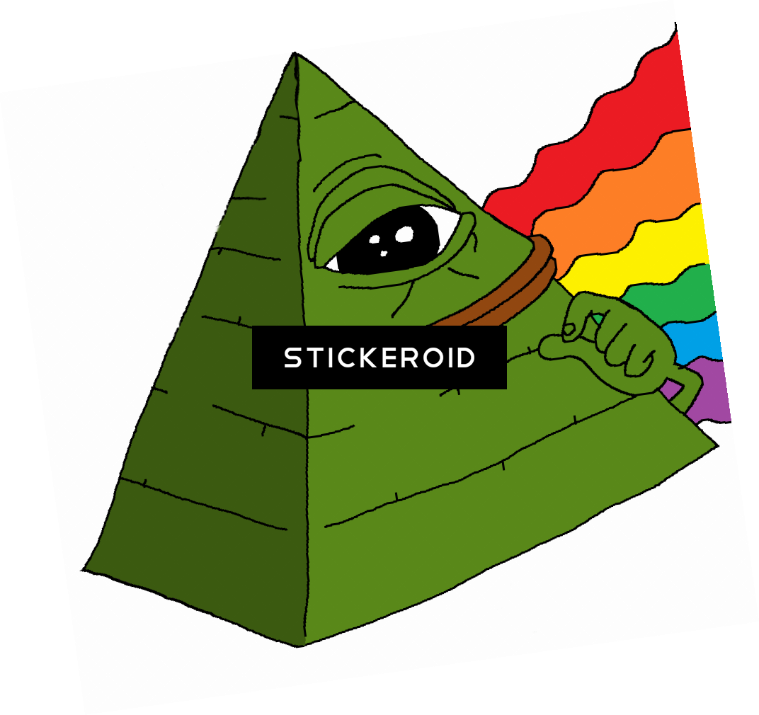 Pepethe Frog Illuminati Pyramid PNG Image