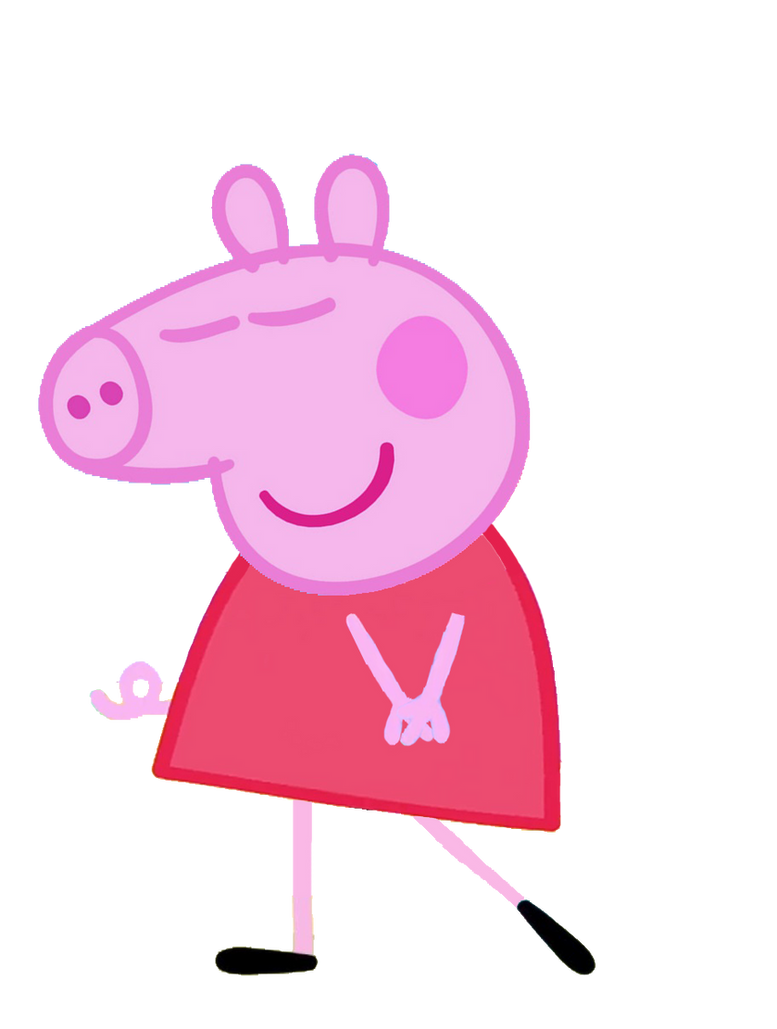 Peppa Pig Cheerful Pose PNG Image