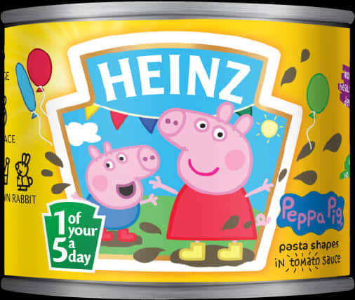 Peppa Pig Heinz Pasta Shapes Can PNG Image