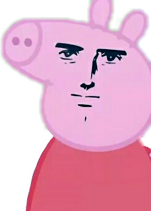 Peppa Pig Yaranaika Face Meme PNG Image