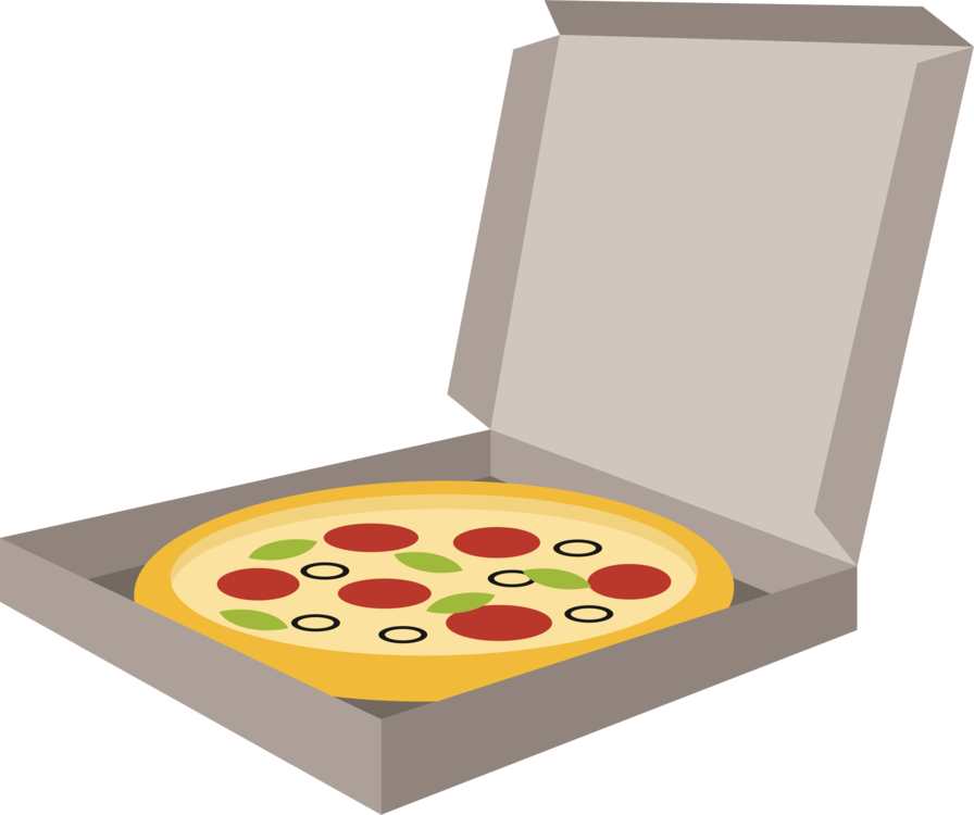 Pepperoni Pizzain Open Box PNG Image