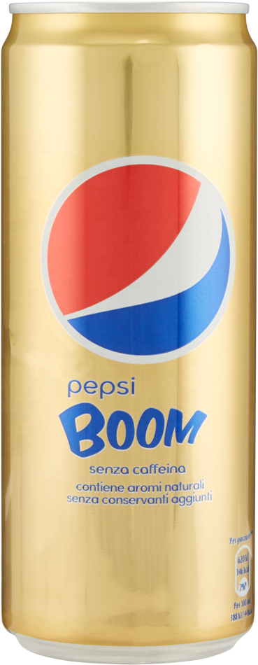 Pepsi Boom Caffeine Free Can Design PNG Image