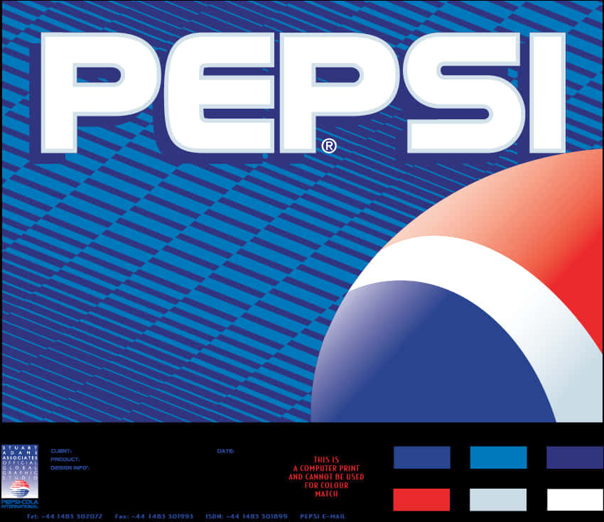 Pepsi Logo Design Blueprint PNG Image