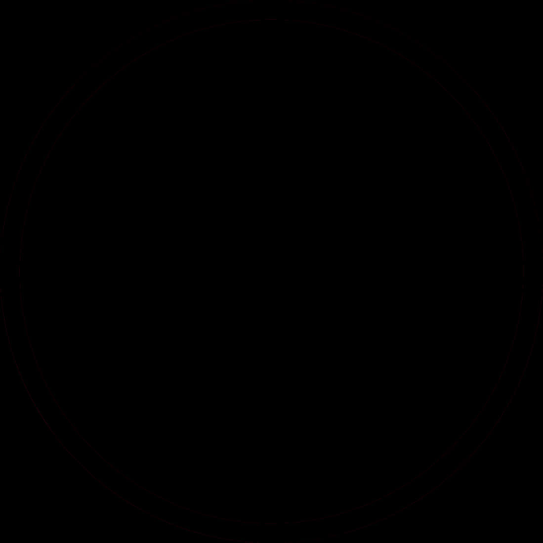 Perfect Black Circleon Transparent Background PNG Image