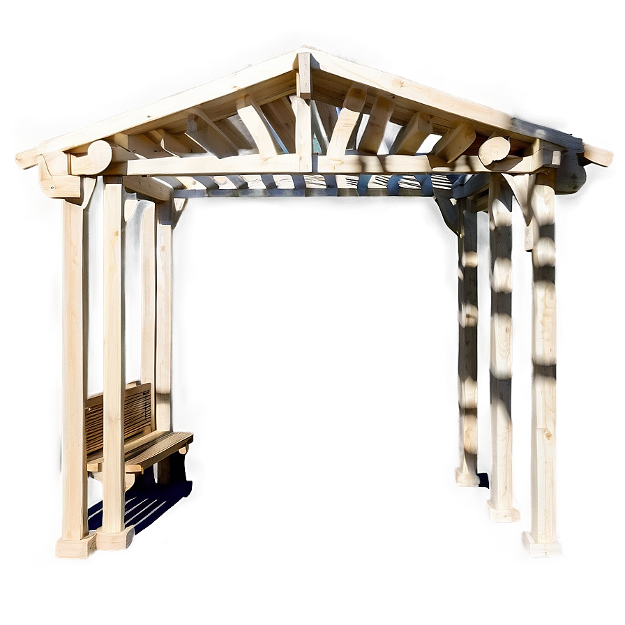 Pergola With Bench Seating Png 06132024 PNG Image