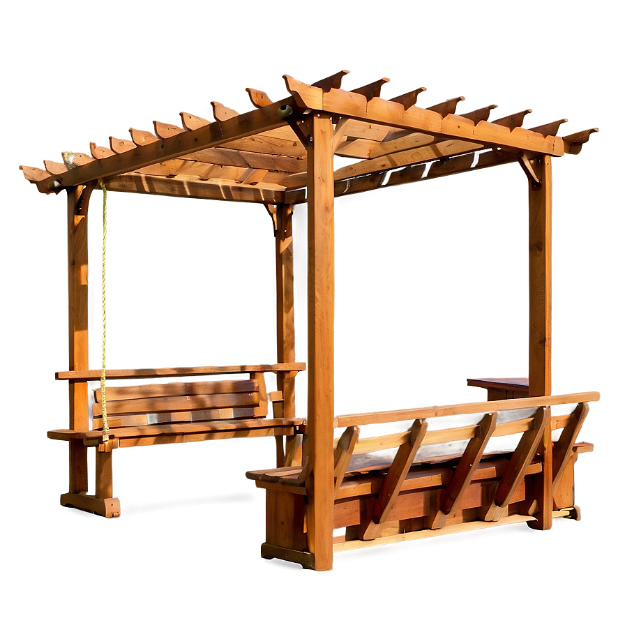 Pergola With Bench Seating Png Jpy PNG Image