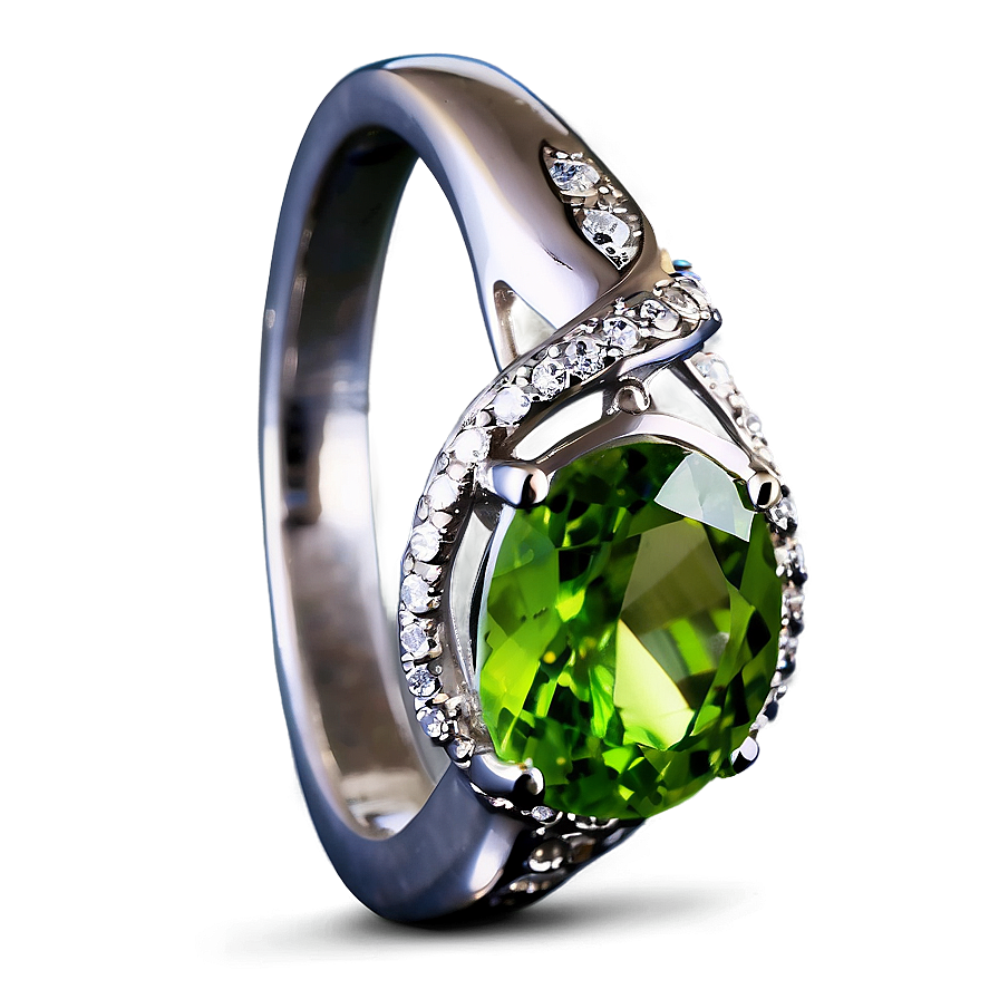 Peridot Engagement Ring Png 06242024 PNG Image