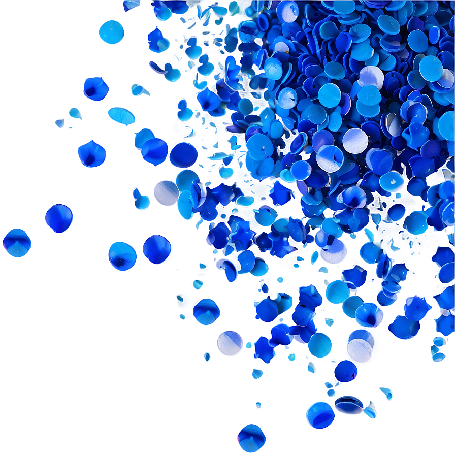 Persian Blue Confetti Splash Png Ykc11 PNG Image