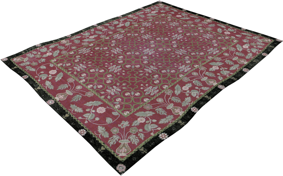 Persian Carpet Floral Design PNG Image