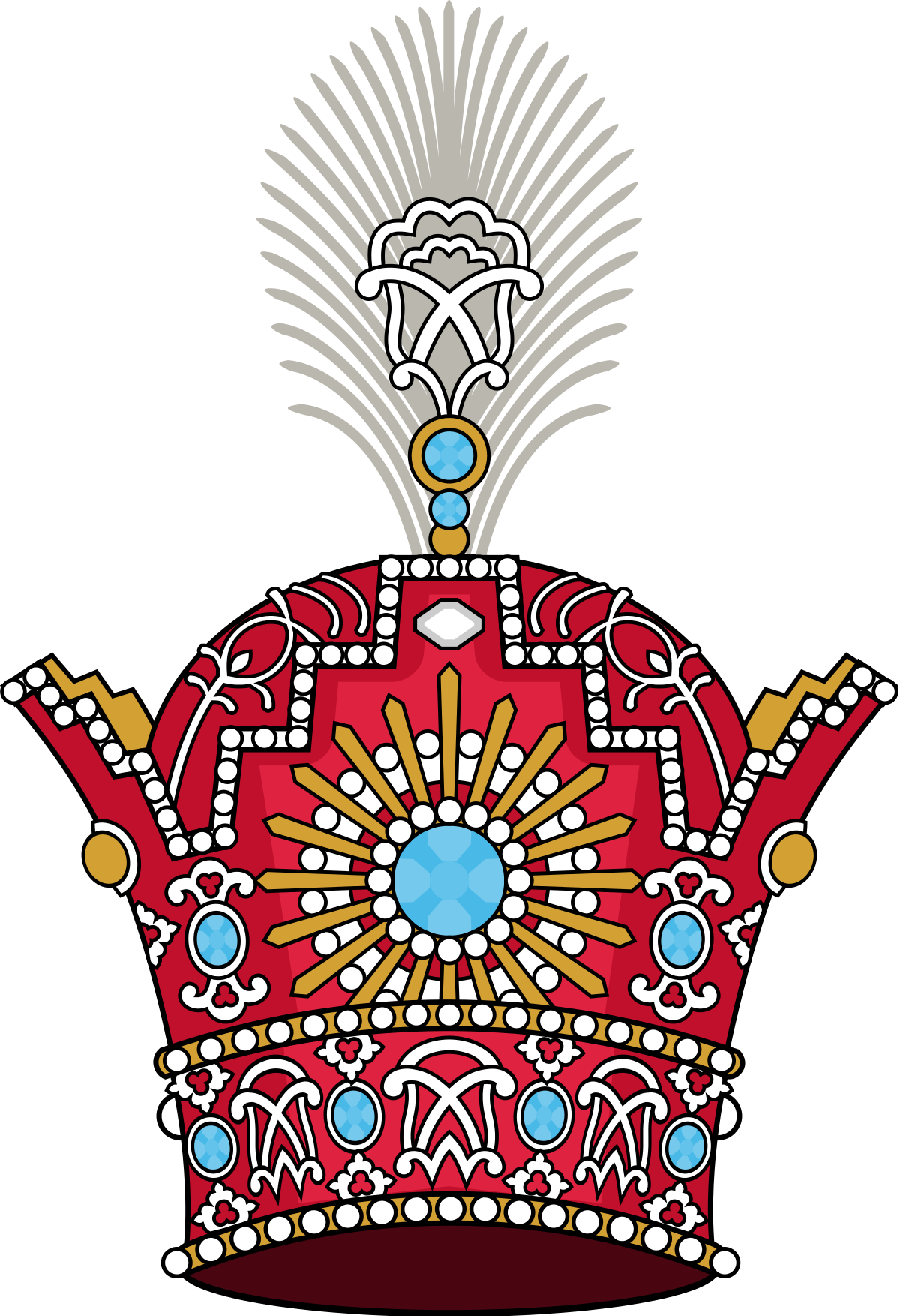 Persian Royal Crown Illustration PNG Image