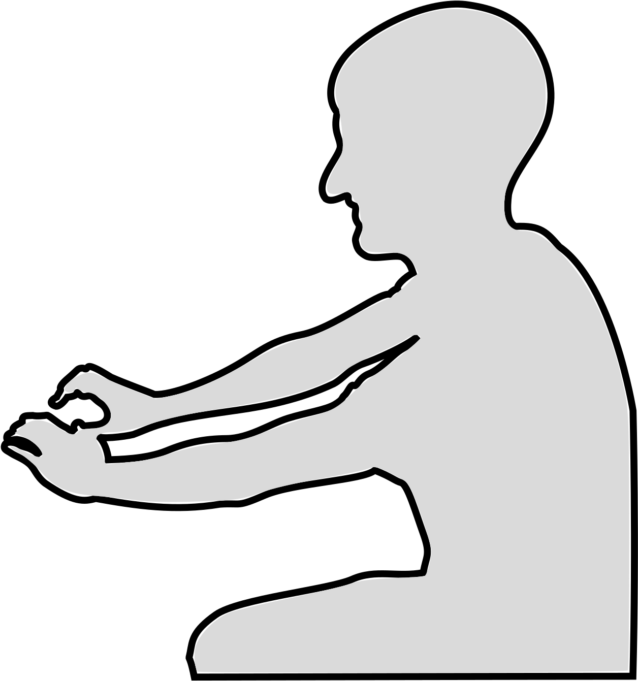 Person Icon Side View Silhouette PNG Image