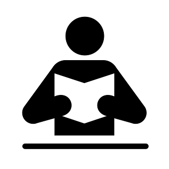 Person Reading Icon PNG Image