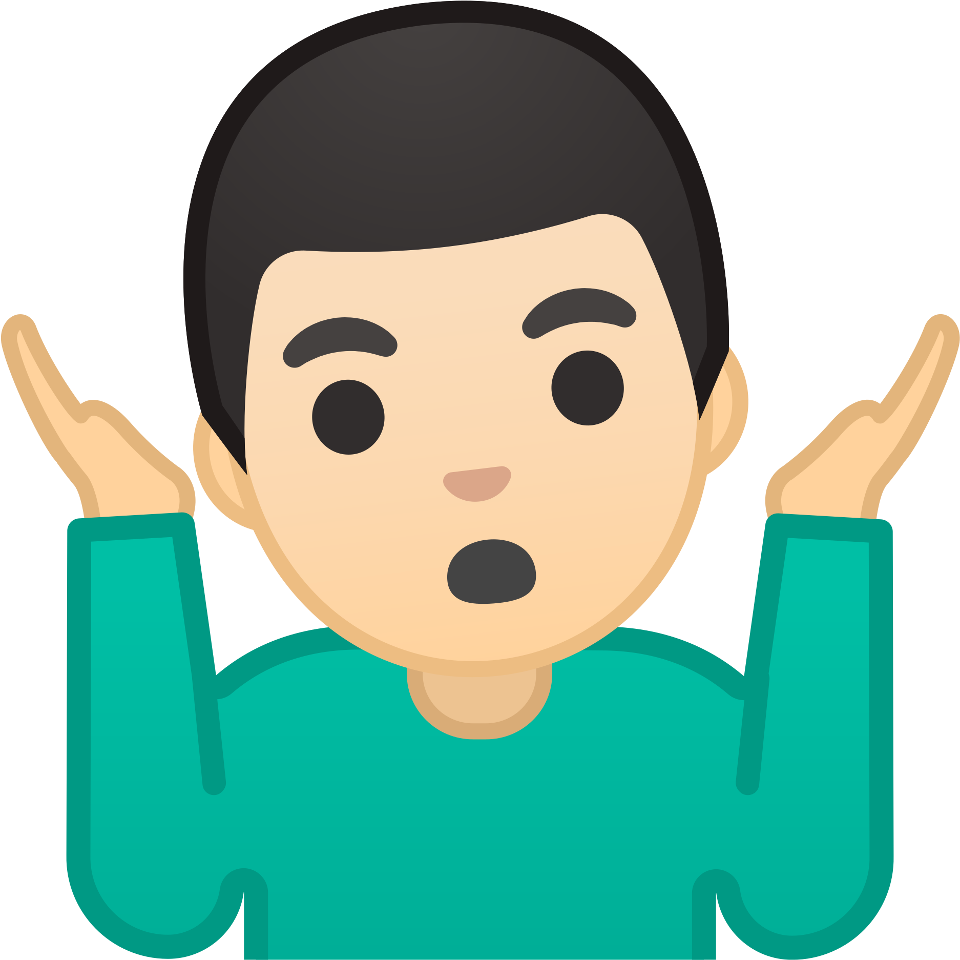 Person Shrugging Emoji PNG Image