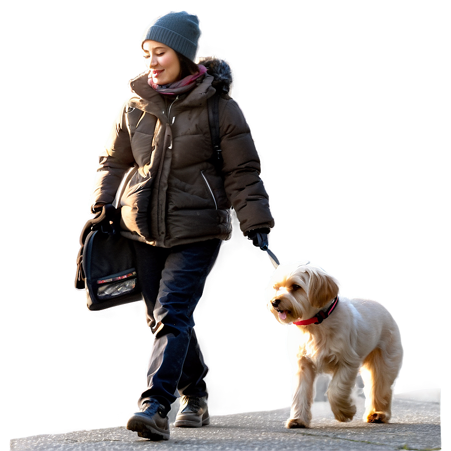 Person Walking With Dog Png Ehx PNG Image