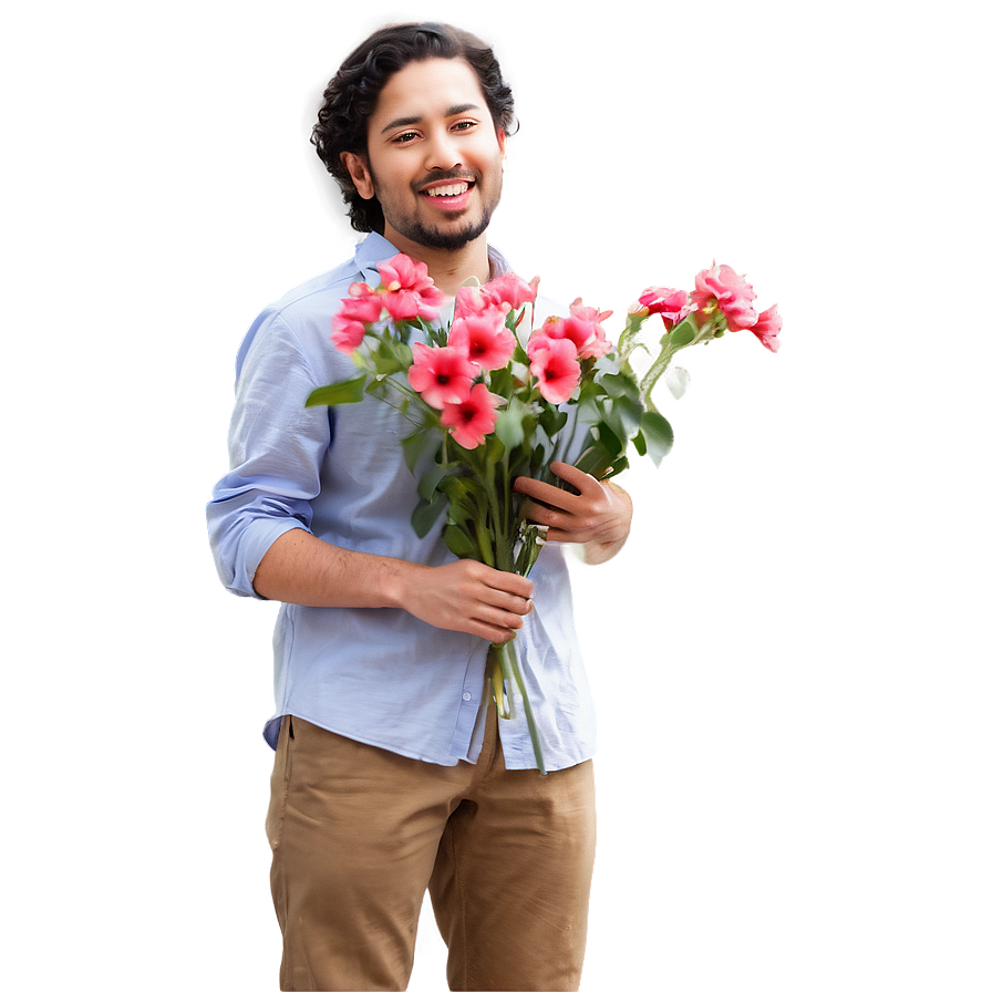 Person With Flowers Png 43 PNG Image