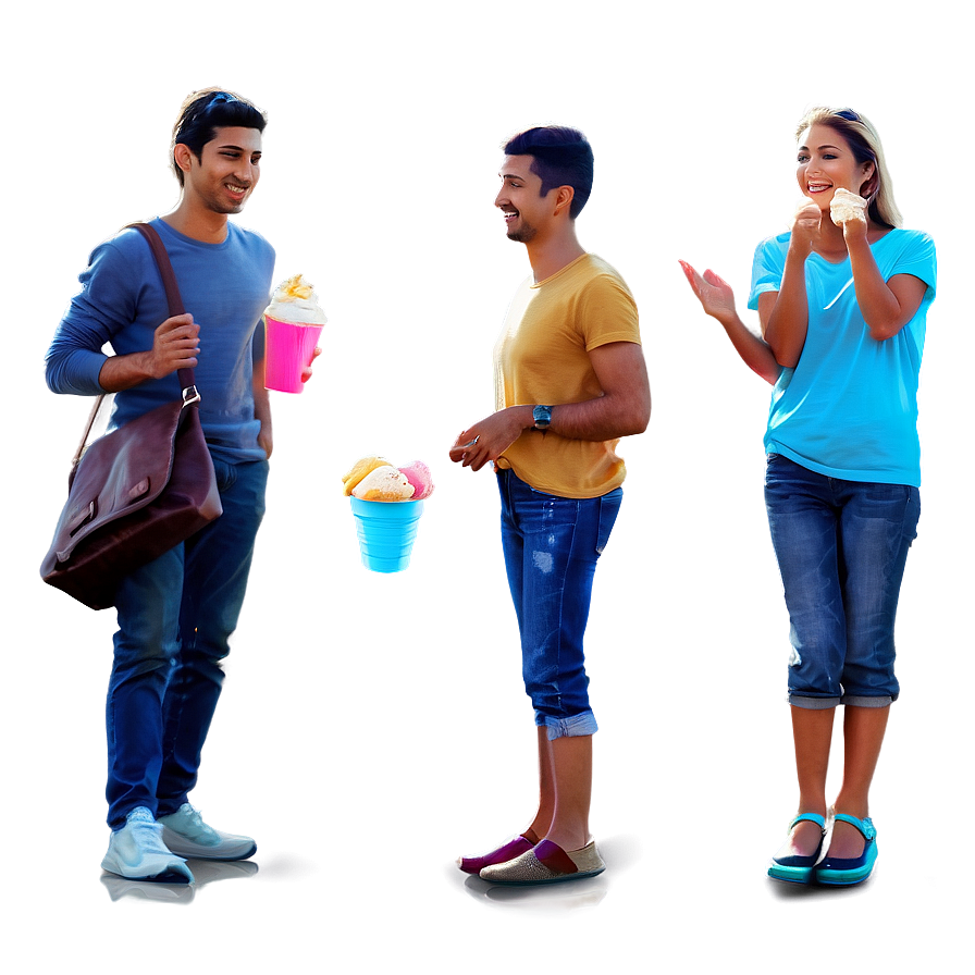 Person With Ice Cream Png Iva PNG Image