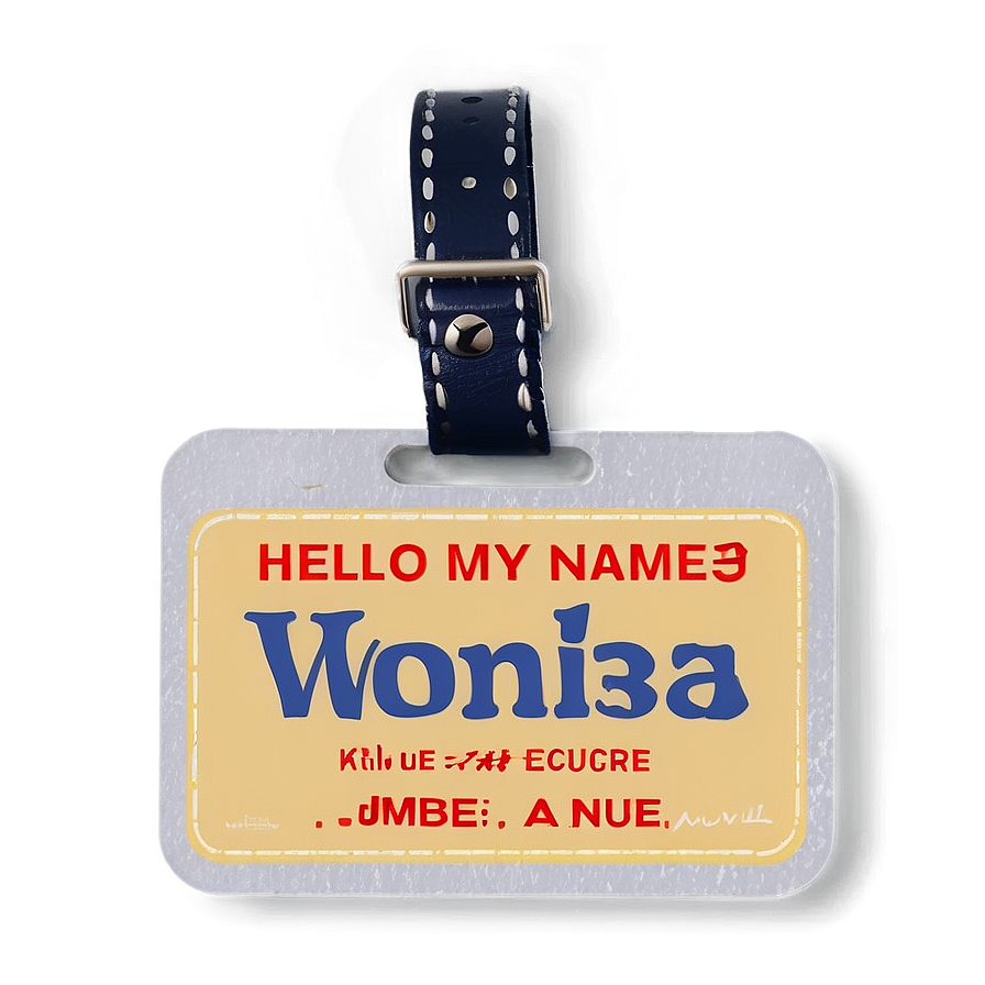 Personalized Hello My Name Is Label Png 05252024 PNG Image