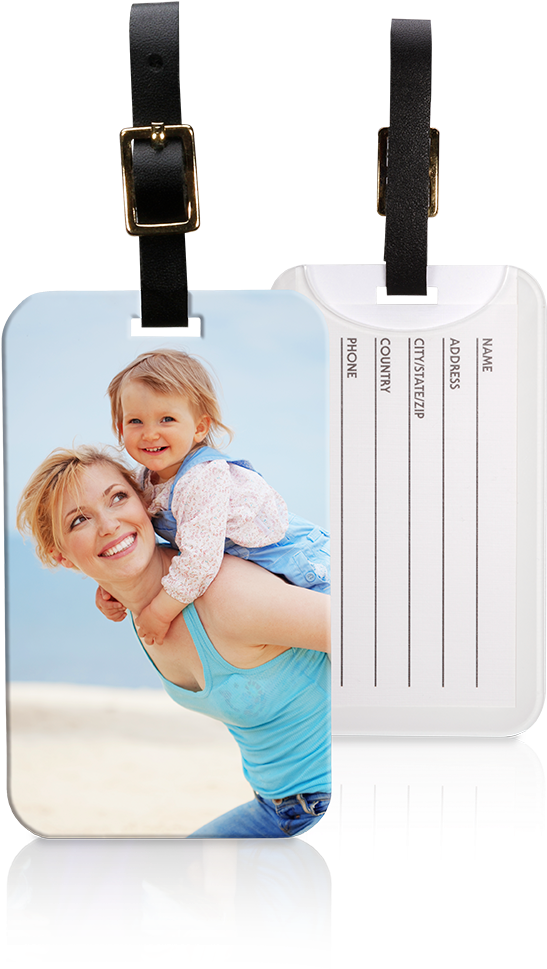 Personalized Luggage Tagwith Photo PNG Image