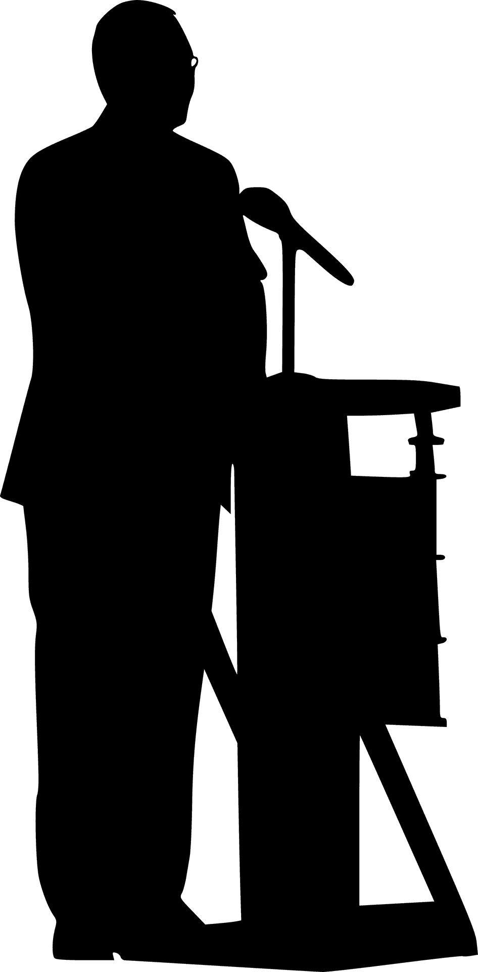 Personat Podium Silhouette PNG Image