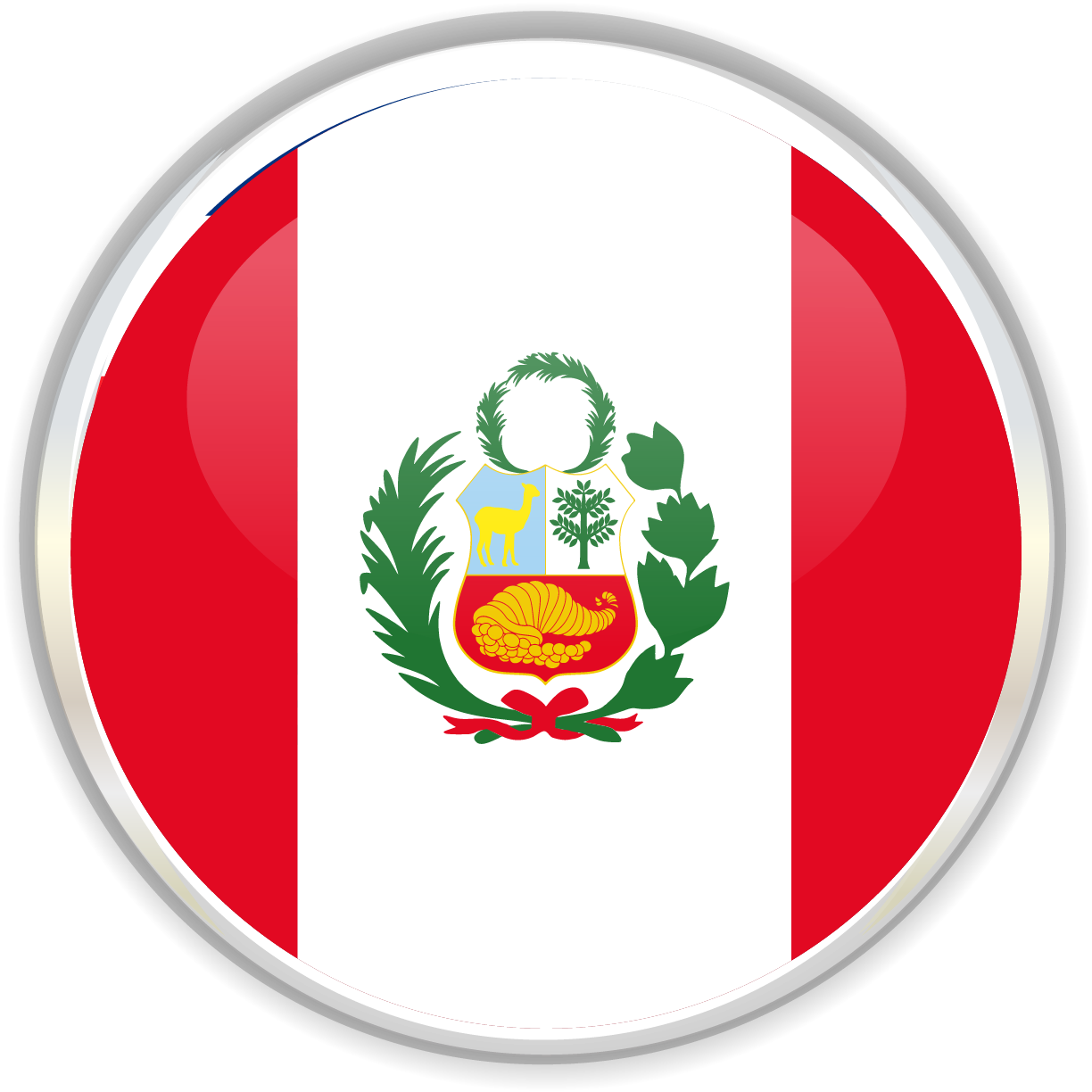 Peruvian Coatof Arms Button PNG Image